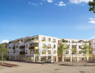 Vue extérieure terrasse programme immobilier neuf prochainement à Brunoy