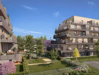 Perspective exterieure - Programme immobilier neuf - Impulsion à Annecy - Kaufman and Broad