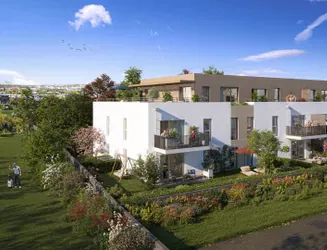 Vue extérieure - Programme immobilier neuf - Jardins du golf à Metz - Kaufman and Broad