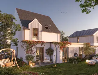 Vue jardin programme immobilier neuf Dunéa à La Baule | Kaufman and Broad