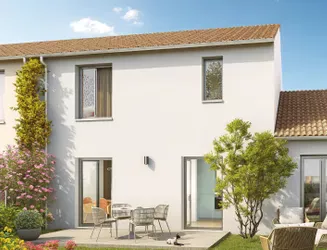 Vue jardin programme immobilier neuf Vallia Verde à Vallet