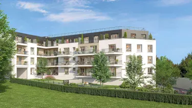 Vue extérieure cœur d'îlot programme immobilier neuf prochainement à Crosne