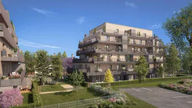 Perspective exterieure - Programme immobilier neuf - Impulsion à Annecy - Kaufman and Broad