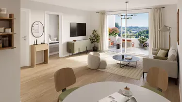 Vue interieure Programme immobilier neuf Art de Rives à Huningue - Kaufman and Broad 