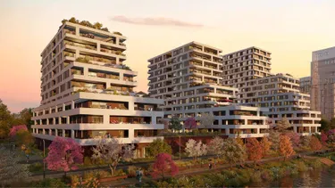 Vue extérieure - Programme immobilier neuf - Art de Rives à Huningue / Kaufman and Broad