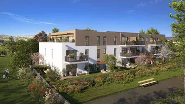 Perspective extérieure - Programme immobilier neuf - Jardins du Golf à Metz - Kaufman and Broad