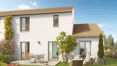 Vue jardin programme immobilier neuf Vallia Verde à Vallet
